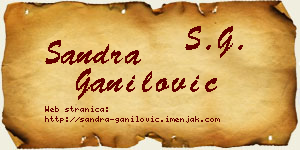 Sandra Ganilović vizit kartica
